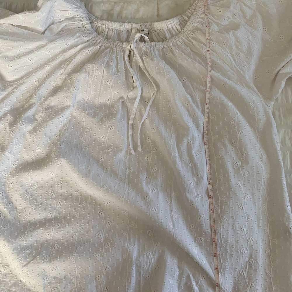 NWT Joie White Tie Front Blouse with Relaxed Fit - Picture 10 of 15
